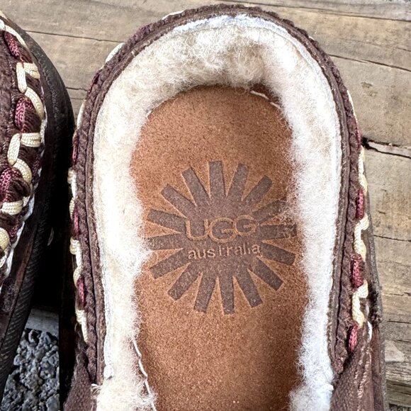 UGG WOMEN'S BROWN SUEDE MULES COMFORT SHOE SIZE 6 - Picture 14 of 14
